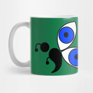 Eyes Semicolon Butterfly Mug